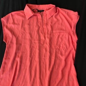 Coral business casual blouse